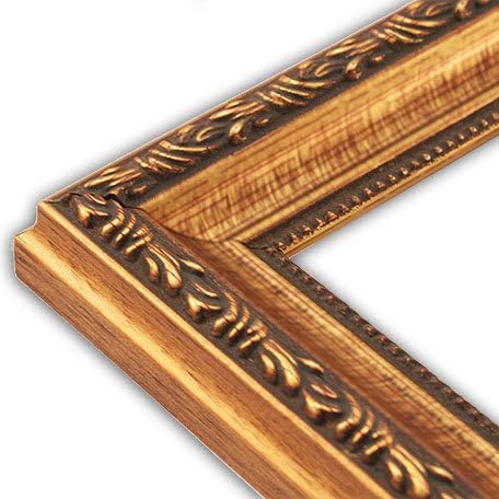 Scrolled Gold Picture Frame-Solid Wood, 18x24