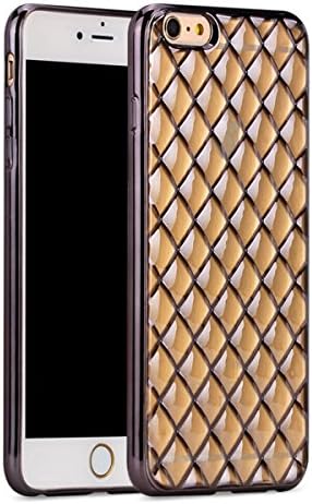 iPhone 6s Plus Case, ZONCH™ [Anti-Scratch] [Shock-Absorption] [FREE Screen Protector] Electroplated &amp; Transparent Soft Silicone Case for iPhone 6 Plus/6s Plus (5.5-Inch) - Transparent Gunmetal