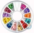 Nail Art Accessories Real Dry Dried Flowers 12 Colors Bundle Set in Wheel - Ready to Use by Winstonia