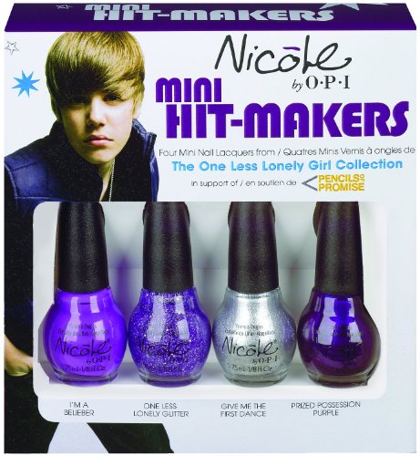 nicole by opi justin bieber mini hit makers 1 8 fluid ounce set of 4 cheap price