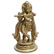 Hari Krishna Lord Hindu God Brass Metal Sculpture Spiritual Gift