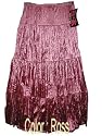 Ladies Sizes S/M/L/XL Filament Velour Knit Crussed Pannier Full Tier Skirts