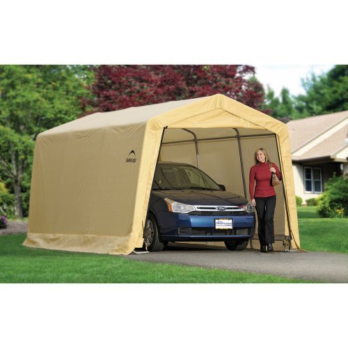 ShelterLogic Instant Garage Series 1015 AutoShelter, Tan, 10 x 15-Feet