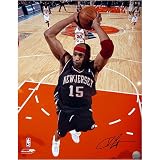 Vince Carter New Jersey Nets - Dunking in Blue Jersey - 16x20 Autographed Photograph