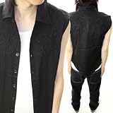 ♪67%OFF!!メンズ・お兄系・刺繍デザイン・タイトフィット・ノースリーブ・シャツ