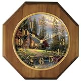 Thomas Kinkade Wood Wall Clock, Peaceful Retreat