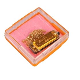 Golden Swan Mini Harmonica 4 Hole 8 Tone Necklace + Box
