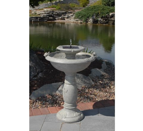 Country Gardens Two-Tier Solar Fountain