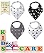 bee-zoo Baby Bandana Bibs Unisex Set Of 4 Stylish Designs For Boys & Girls | Super Soft Cotton | Perfect For A Gift | Fits Almost All Babies With Adjustable Snaps (White/Black/Gray/White)