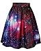 Alaroo Women's Printed Pleated Flared Midi Skirt