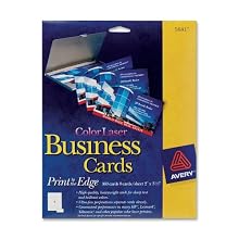 Avery 5881 Color laser perforated white 2x3-1/2 business cards, 8 cards/sheet, 160 cards/pk