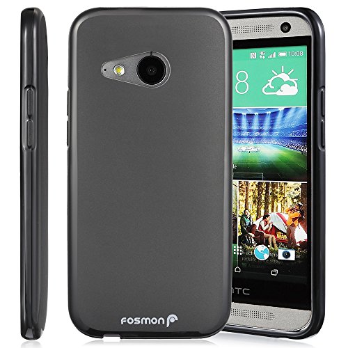 Fosmon DURA-FROST Smooth Durable & Flexible Slim Fit TPU Case Cover for HTC One Remix (HTC One Mini 2) (Black)
