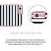 iPhone 6 6s Case, True Color® Nautical Coral Anchor on Stripes Printed on Clear Transparent Hybrid Cover Hard +Soft Slim Thin Durable Protective Shockproof TPU Bumper +Stylus +Screen Protector - Pink