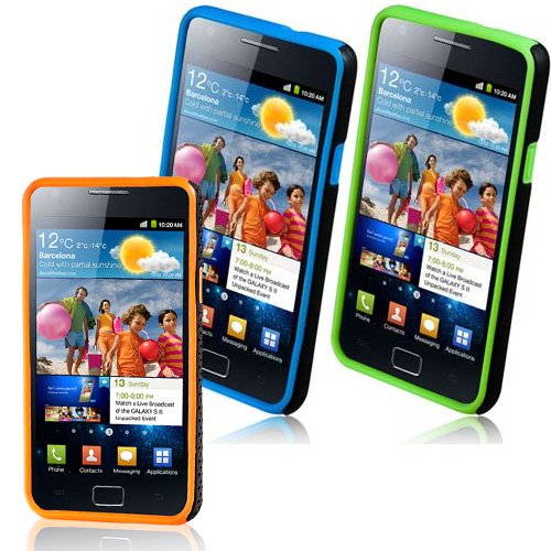 Supergets Quality Samsung Galaxy S2 Si9100 Dual Layer Protection Hybrid Silicone Case Cover Skin Included Screen Protector, screen Wiper And Polishing Cloth