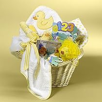 Bath Time For Baby Ducky Gift Basket--Medium
