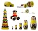 Set of 6 Colorful Wooden toys with Wheels & Skills toys:Model OWS-OW001 RS.889.00