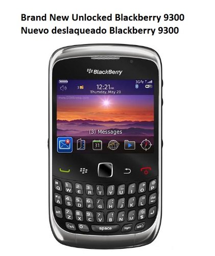 Blackberry curve 3g 9300 Original unlocked gsm smartphone with 2mp camera, bluetooth, 3g, wi-fi, and microsd slot black with hightechessentials accessories package - spanish language - optimized for latin american countries and worldwide