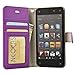BUDDIBOX  Leather Wallet Cover with Foldable Kickstand for Amazon Fire Phone - Retail Packaging - Purple