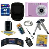 Samsung SL30 Pink 10MP Digital Camera with 3x Optical Zoom with Bonus 4GB Accessory Kit Included