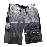 Quiksilver Men’s “Cypher Alpha 21″ Boardshorts Gray and Black Y101061Q-SMO