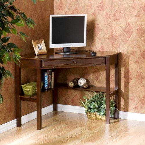 Holly & Martin Alexander Corner Computer Desk in Rich Espresso On Sale