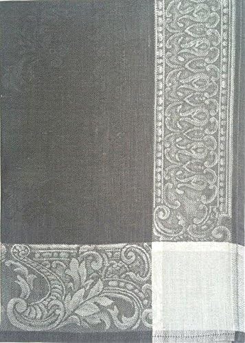 Mierco Fine European Linens 6LArab Gray 100-Percent Linen Tea Towel Design Table Topper, 20 by 28-Inch, Gray Arab