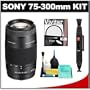 Sony Alpha 75-300mm f/4.5-5.6 Zoom Lens with UV Filter + Cleaning Kit for DSLR A33, A55, A560, A580, A230, A330, A380, A450, A500, A550, A850 & A900 Digital SLR Cameras