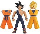 DragonBallZ 4 Quick Change Figures Goku and Super Saiyan Goku" 