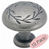 Amerock BP1581-2-WN Inspirations Leaf Oversized Weathered Nickel Cabinet Hardware Knob - 1-3/4" Diameter, 10 Pack