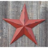 10 Inch Amish Painted Metal Tin Barn Star - Rustic Barn Red. Accent Your Country Home and Garden Decor with These... by AMISH WARES