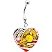 Heart Marine Insignia Belly Ring