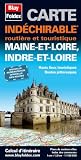 Maine-et-Loire, Indre-et-Loire. Carte Routi Re et Touristique