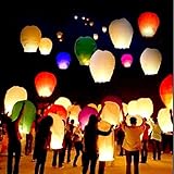 20 PCS Sky Lanterns Paper Lanterns Chinese Wishing Lantern For Birthday Wedding Party