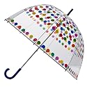Totes Elements Clear Bubble Umbrella - Multicolor Dot