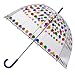 Totes Elements Clear Bubble Umbrella - Multicolor Dot