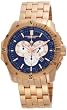 Chase-Durer Men's 850.8BRG Crossfire 18K Rose Gold-Plated Stainless Steel Chronograph Watch