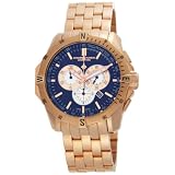 Chase-Durer Mens 850.8BRG Crossfire 18K Rose Gold-Plated Stainless Steel Chronograph Watch