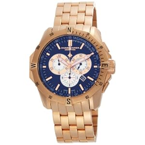 Buy Chase-Durer Mens 850.8BRG Crossfire 18K Rose Gold-Plated Stainless Steel Chronograph Watch by  