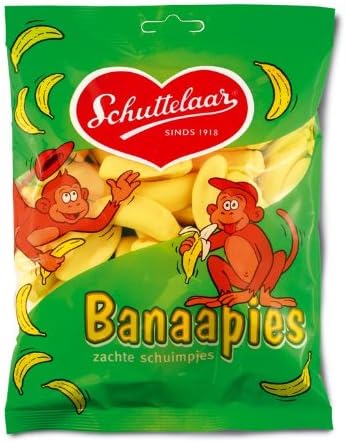 Schuttelaar since 1912 Banaan Zachte Schuimpjes 2 Bags ea are 7oz /200gram