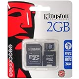 Kingston 2GB Micro-SD Memory Card (with Adapters) Kit for LG KM900, KT610,  ....