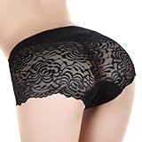OMO Women Sexy Lingerie Flower Lace Mesh Underwear Panty Black FWU019