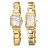 Pulsar Ladies Crystal Double Time Gold-Tone Watch #PEG884 by Pulsar