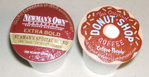 Coffee People, Donut Shop K-Cups and Newman's Own Organics Medium Roast Extra Bold Coffee K-Cups Assortment Pack for Keurig Brewers 