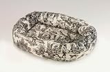 Bowser Donut Bed-Black Toile - Extra Large