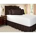 California King Brown Ruffled Bed Skirt with 18