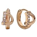 Snowman Lee Expressed Special Digest Of Love Fashion 18k Rose Gold Plated Hoop Earrings