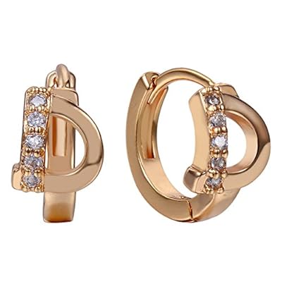 Snowman Lee Expressed Special Digest Of Love Fashion 18k Rose Gold Plated Hoop Earrings
