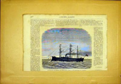  フリゲート艦の Solferino の船の海海軍フランス人の印刷物 1865