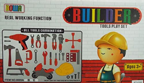 Jr. Builder Toy Tools Set- Mechanics Carpenter Construction Set- Each set varies