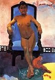 Art, Oil painting reproduction size 24x36 Inch, painting name: Portrait of Annah the Javanese, By Gauguin Paul
